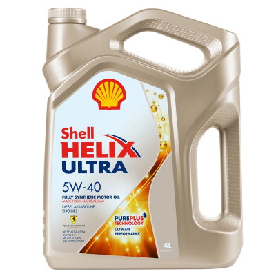 Моторное масло Shell Helix Ultra 5W-40 API SP синтетическое, 4 л.